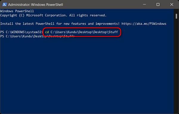 مشاهده فایل های مخفی در ویندوز 11 با Windows PowerShell