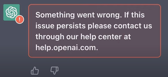 ارور چت جی پی تی