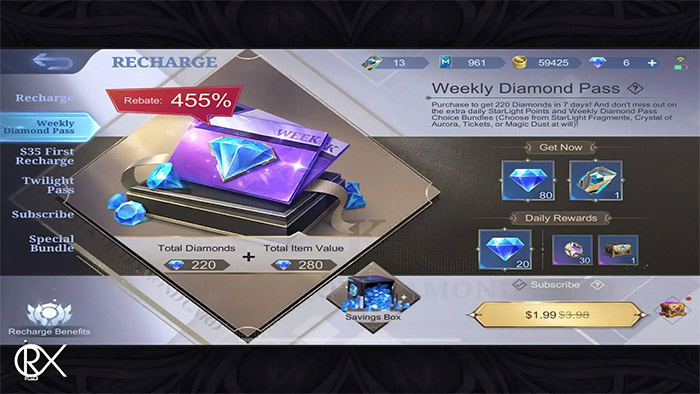 خرید الماس Mobile Legends کلید باز کردن امکانات بیشتر