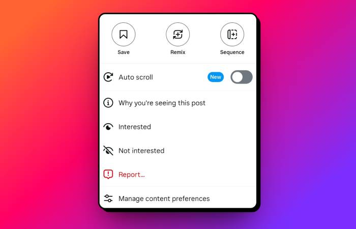 اینستاگرام در حال آزمایش ویژگی جدید اسکرول خودکار برای کاربران قدیمی است