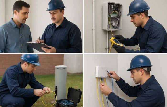 مراحل کامل نصب اینترنت فیبر نوری