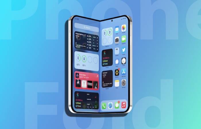 آیفون تاشوی اپل ممکن است شبیه دو آیفون ایر با یک لولا باشد