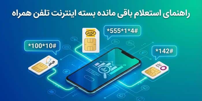 راهنمای استعلام باقی مانده بسته اینترنت تلفن همراه
